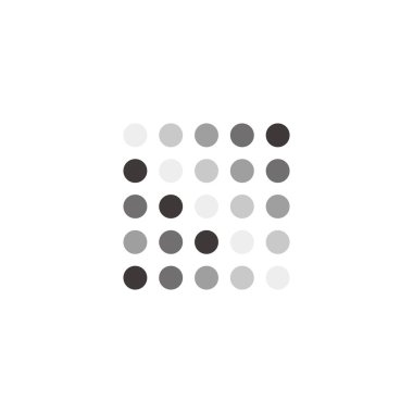 Yükleme, daireler, şeffaf, adımlar geometrik sembol basit logo vektörü