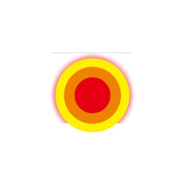 Güneş, neon etkisi geometrik sembol basit logo vektörü