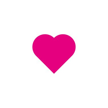 Kalp geometrik sembolü basit logo vektörü