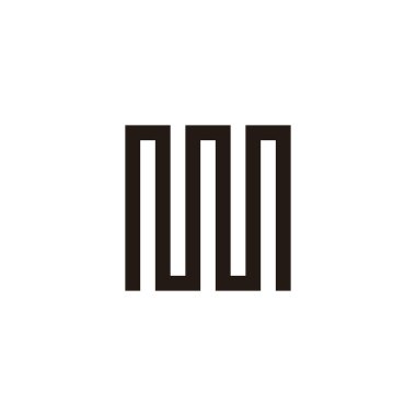 Binalar, kare geometrik sembol basit logo vektörü