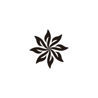 Çiçek, geometrik sembol basit logo vektörü