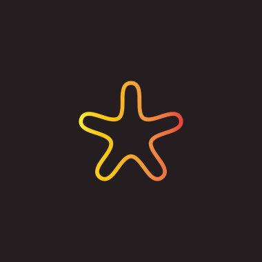 Star, outline geometric symbol simple logo vector