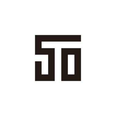 50 numaralı geometrik sembol basit logo vektörü