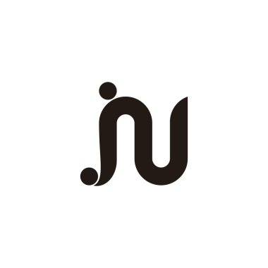 JN eğrisi geometrik sembolü basit logo vektörü