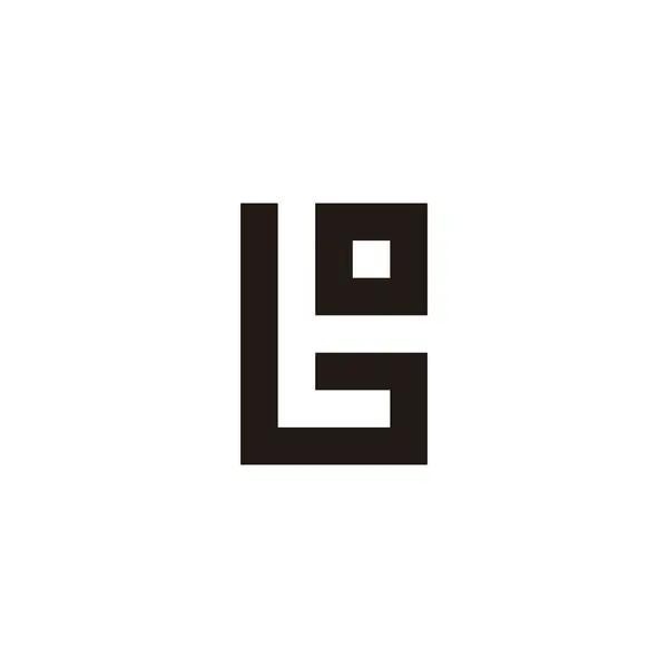 Harf b, t ve o kare geometrik sembol basit logo vektörü