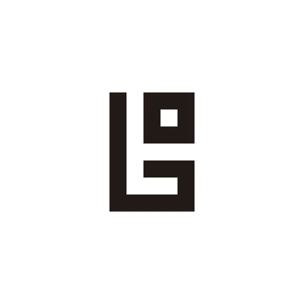 Bokstaven Och Fyrkantig Geometrisk Symbol Enkel Logotyp Vektor Royaltyfria illustrationer