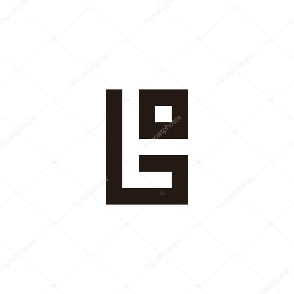 Letter b, t and o square geometric symbol simple logo vector