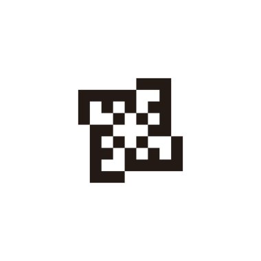 Kareler, soyut, arkaplan geometrik sembolü basit logo vektörü