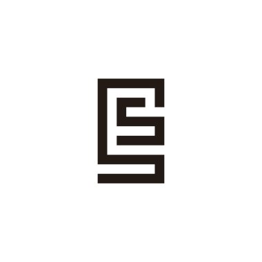 SS kare harfi, geometrik sembol oluştur basit logo vektörü