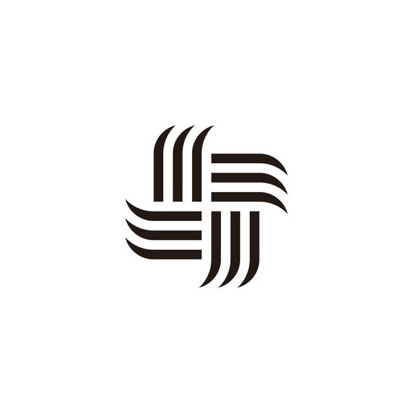 Decoration, abstract, ribbon geometric symbol simple logo vector