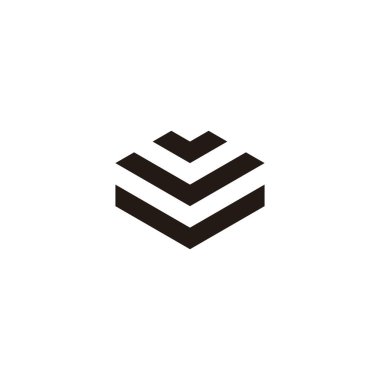 Kalp harfleri, geometrik sembol basit logo vektörü