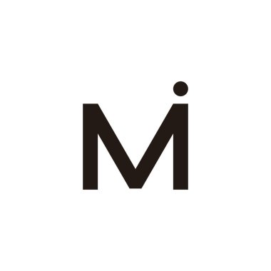 M harfi geometrik sembol basit logo vektörü