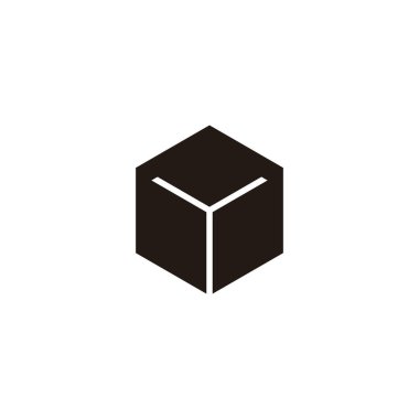 Y harfi altıgen, teknoloji geometrik sembolü basit logo vektörü