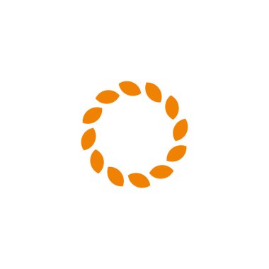 O harfi ip geometrik sembol basit logo vektörü