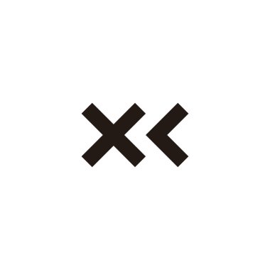 Letter Xc square geometric symbol simple logo vector