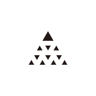 Üçgen, üçgen geometrik sembol basit logo vektörü