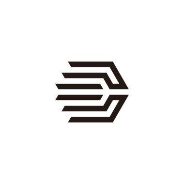 C harfi geometrik sembolü bıçakladı basit logo vektörü