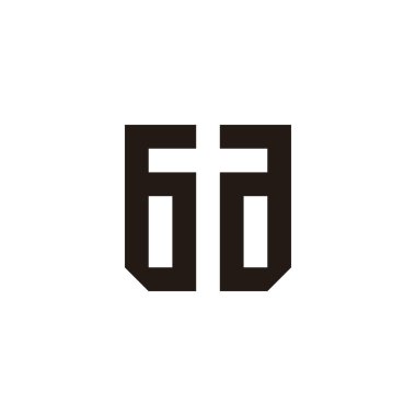 Kalkan geometrik sembolü basit logo vektörü