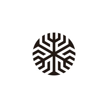 Teknoloji, çember, modern, dekoratif geometrik sembol basit logo vektörü