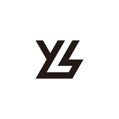 Harf yL modern geometrik sembol basit logo vektörü