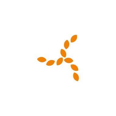 Buğday, üçgen geometrik sembol basit logo vektörü