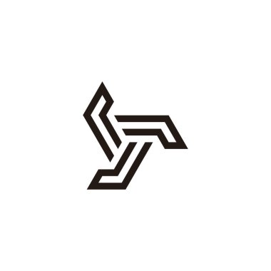 R harfi yuvarlak, üçgen, modern geometrik sembol basit logo vektörü