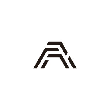 Harf A modern, teknoloji geometrik sembol basit logo vektörü