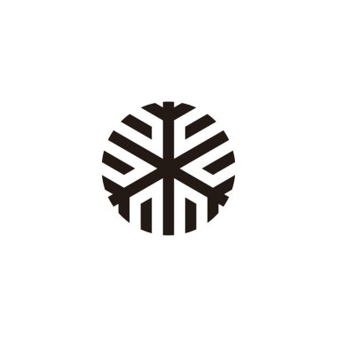 Dekor, modern, soyut geometrik sembol basit logo vektörü