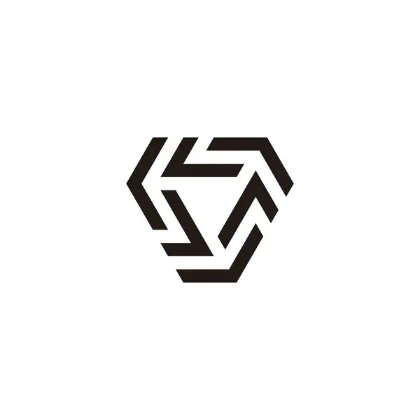 Bokstäver Triangel Modern Geometrisk Symbol Enkel Logotyp Vektor Stockvektor