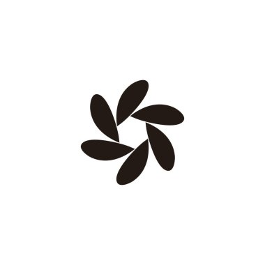 Altıgen, çiçek geometrik sembolü basit logo vektörü