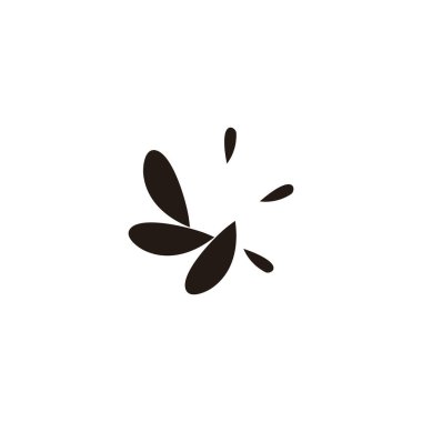 Çiçek, eşsiz geometrik sembol basit logo vektörü