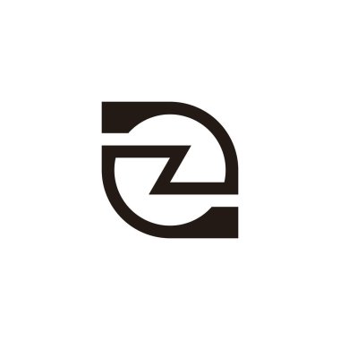 Z harfi daire, teknoloji, geometrik sembol basit logo vektörü