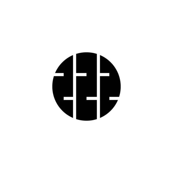 222. daire geometrik sembolü basit logo vektörü.