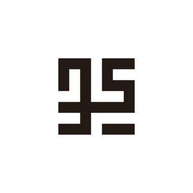 35 numara, geometrik sembolü basit logo vektörüne bağla