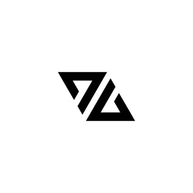 gg harfi üçgenler geometrik sembol basit logo vektörü