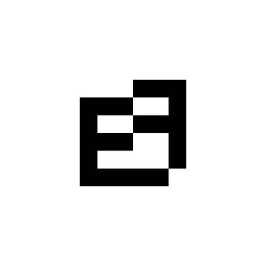 Harf EF kare, eşsiz geometrik sembol basit logo vektörü