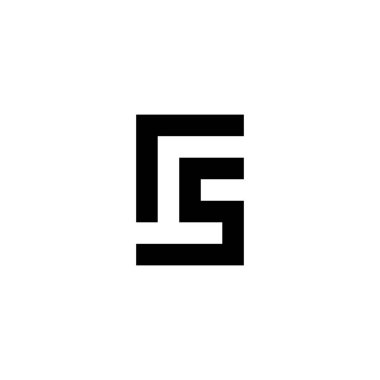 R harfinin kare geometrik sembolü basit logo vektörü