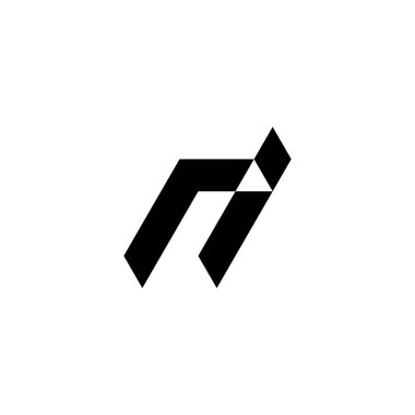 Ri bıçağı geometrik sembolü basit logo vektörü