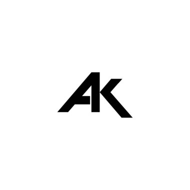 Harf Ak cool geometrik sembol basit logo vektörü