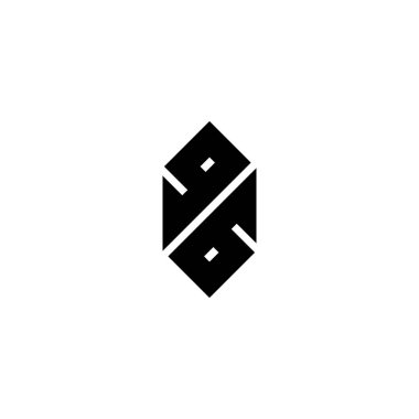 96 numara zarif, altıgen geometrik sembol basit logo vektörü