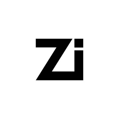 Zi kare bağlantısı geometrik sembol basit logo vektörü