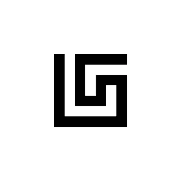 Letter Square Geometric Symbol Simple Logo Vector Wektor Stockowy