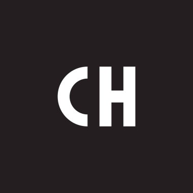 C harfi geometrik sembol basit logo vektörü