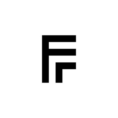 F r E kare geometrik sembolü basit logo vektörü