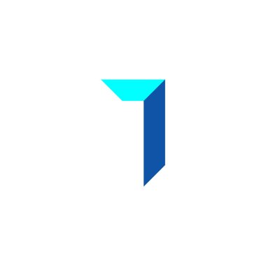 1 numaralı modern bıçak geometrik sembolü basit logo vektörü