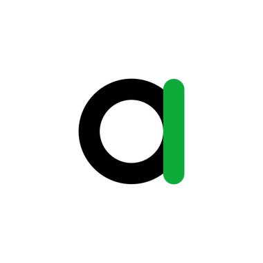 Basit bir kapsül logo vektörü harfi