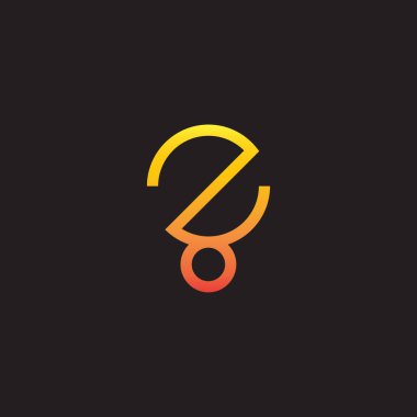 Z harfi basit ampul logo sembolü vektörü