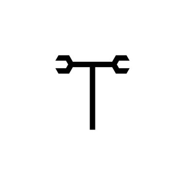 Basit anahtar vektör logosu simgesi