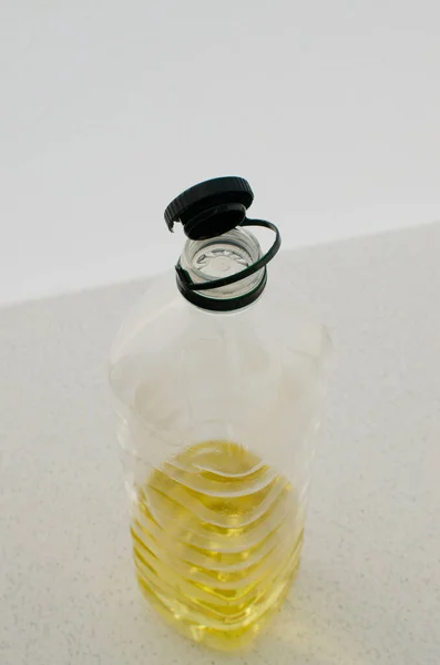 Close Cooking Oil Bottle Secret Preparing Irresistible Meals — Stock Photo, Image