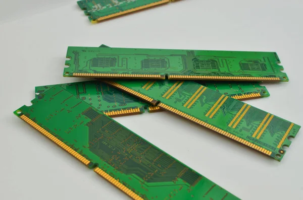 Detail Computer Ram Memory Close Light Background Representing Advanced Technology — Stock Photo, Image